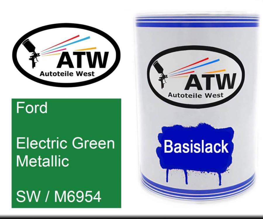 Ford, Electric Green Metallic, SW / M6954: 500ml Lackdose, von ATW Autoteile West.